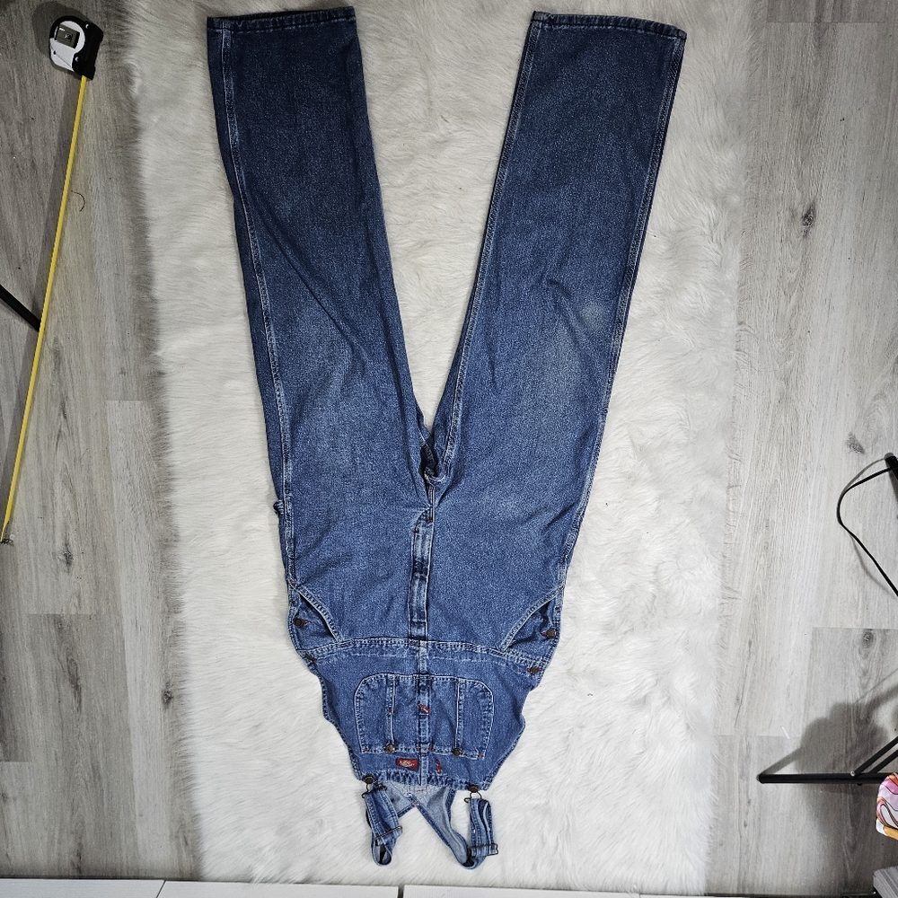 Y2K DICKIES Men's Blue Denim Overalls